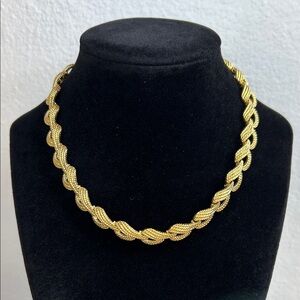 Monet Elegant Gold Braided Necklace